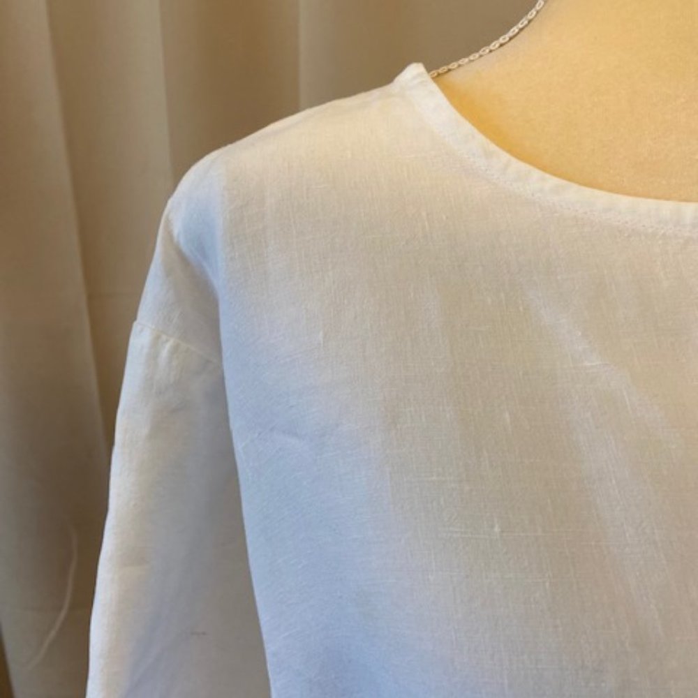 Opus 204 Seattle Vintage White Linen Blouse
